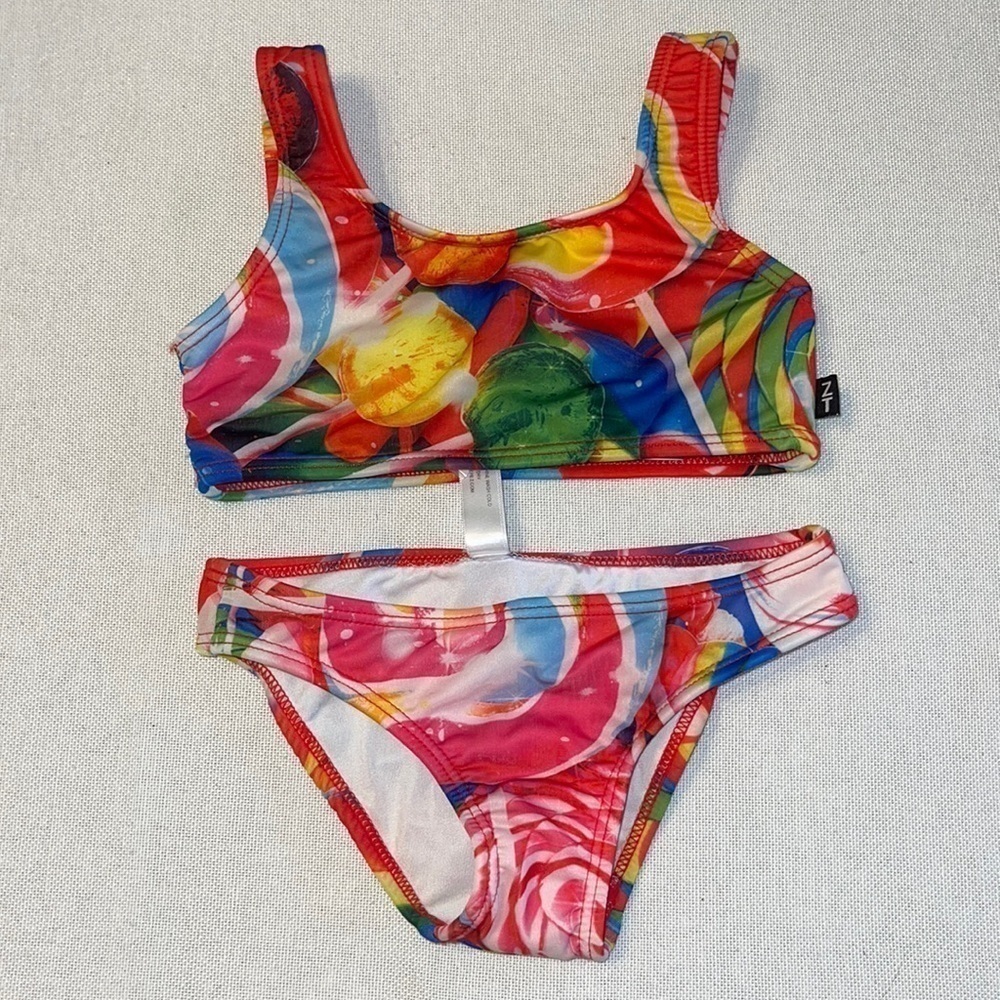Zara Terez Girls Hard Candy Bikini Swim Suit Size 4 NEW NWT
